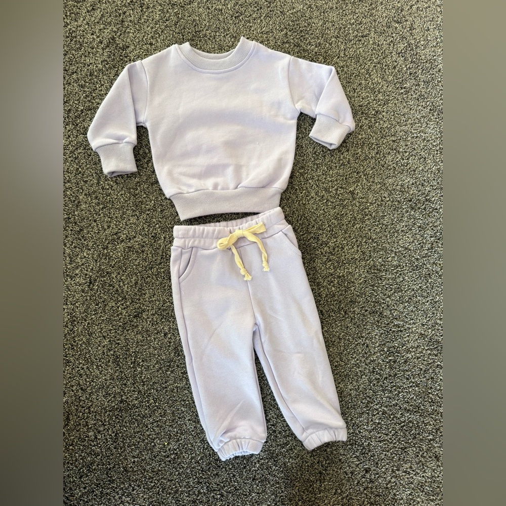 Lavender baby sweat set